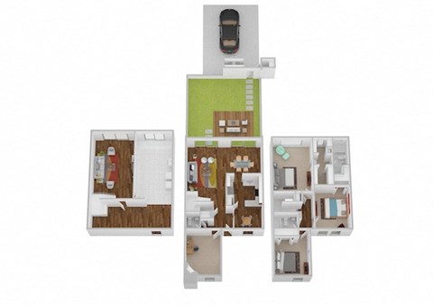 Floor plan for 3 beds, 2.5 baths, 1882 sqft